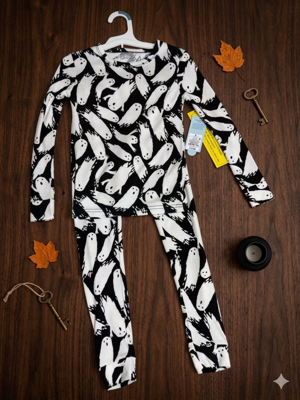 Cat & Jack Kids Ghost Print Halloween 2-pc Pajama Set